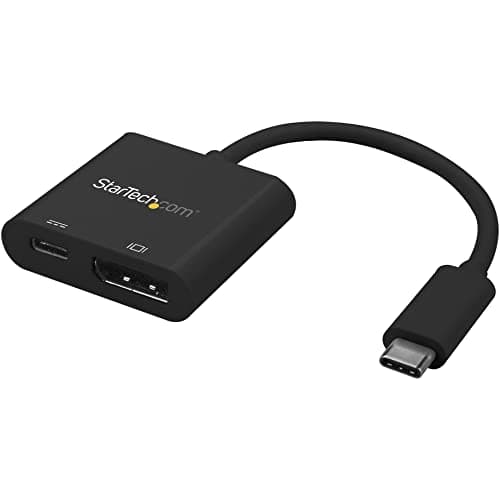 Image of StarTech.com USB C to DisplayPort Adapter with Power Delivery - 4K 60Hz HBR2 - USB Type-C to DP 1.2 Monitor Video Converter w/ Charging - 60W PD Pass-Through - Thunderbolt 3 Compatible (CDP2DPUCP)