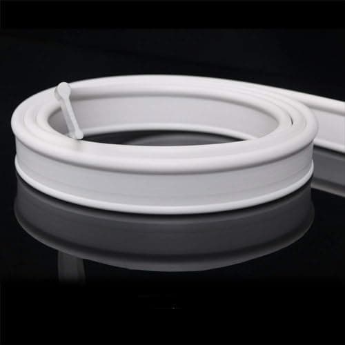 Image of ZANOFIRA White Soft Rubber Shower Door Seal for Folding Bath Screen 1200mm
