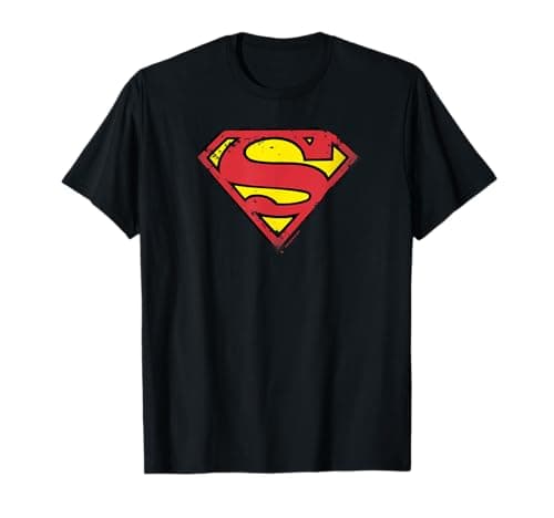 Image of Superman Distressed Shield Logo T-Shirt