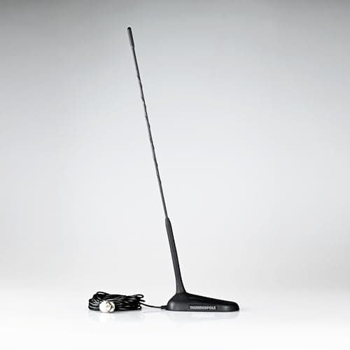 Image of CB Radio Antenna Thunderpole CAR-27 Mag Kit Short Aerial + Shark Fin Mag Mount Kit | 4.5m Lead