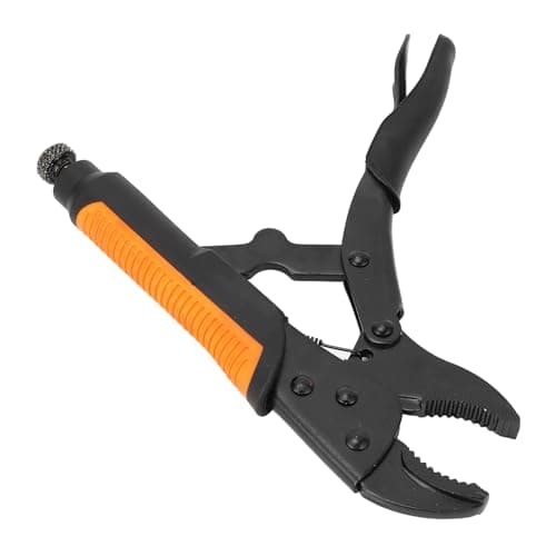 Image of AMONIDA Locking Pliers Curved Jaw Adjustable Wrench, Non Slip Handle Wrench for Tightening, Clamping, Twisting & Turning Flat Objects (10 Inch)