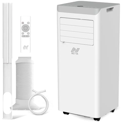 Image of NETTA Portable Air Conditioner 8000 BTU - 3 IN 1 Air Conditioning Unit with WiFi Smart App, Dehumidifier & Cooling Fan - 24 Hour Timer, Remote Control - Conditioner for Bedroom, Home & Office - White