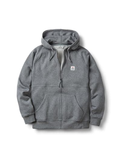 Image of Passenger Men's Heritage Recycled Cotton Full Zip Hoodie (UK, Alpha, L, Regular, Regular, Dark Grey Marl)