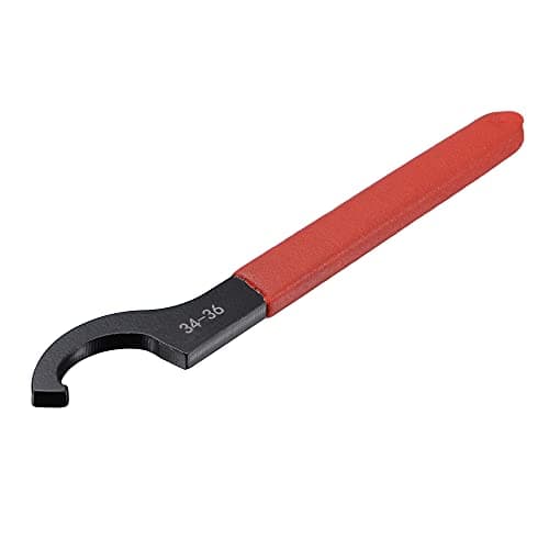 Image of sourcing map C Hook Spanner Wrench Collet Chuck for 34-36mm Round Nut, with Red Non-Slip Handle