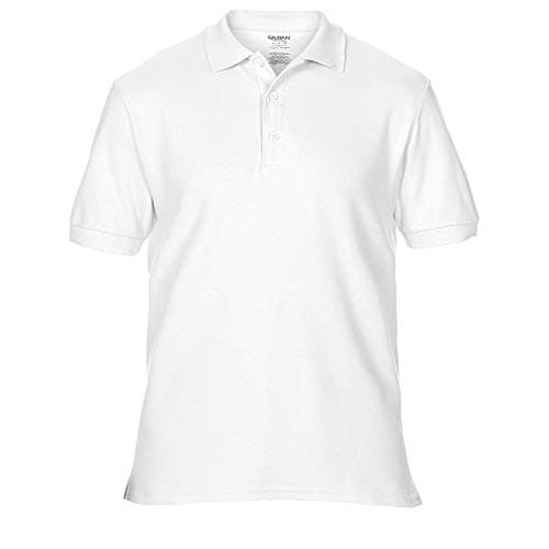 Image of Gildan Mens Premium Cotton Sport Double Pique Polo Shirt (M) (White)