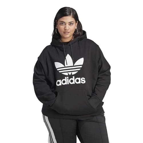 Image of adidas Originals Women's Plus Size Trefoil Hoodie, Black, 1x