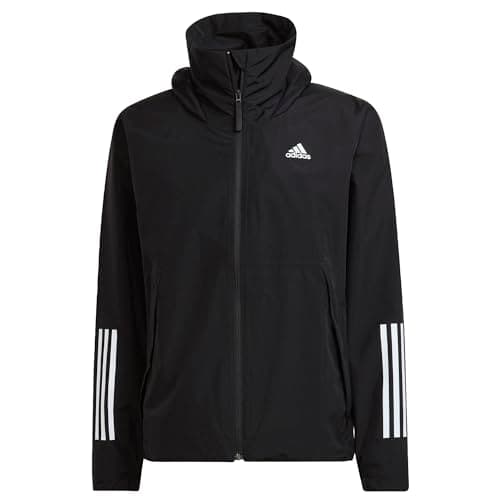 Image of adidas Men's BSC 3-Stripes RAIN.RDY Jacket, Black, XL