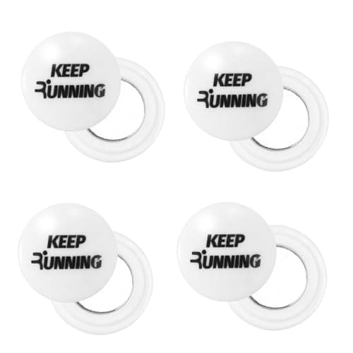 Image of Tinoaly 4 Pairs Magnetic Race Bib Clips, Running Bib Holder Marathon Race Number Board Snaps Fixing Magnets for Runners (Keep Running)