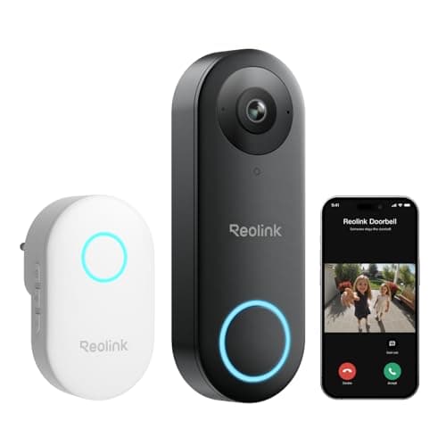 Image of Reolink Wired Video Doorbell with Chime, 2K 5MP HD, 2.4/5GHz Wi-Fi Doorbell Camera, 180° Head-to-Toe View, Video Call, AI Detection, hardwired/plug-in installation, No Monthly Fee For Local Storage