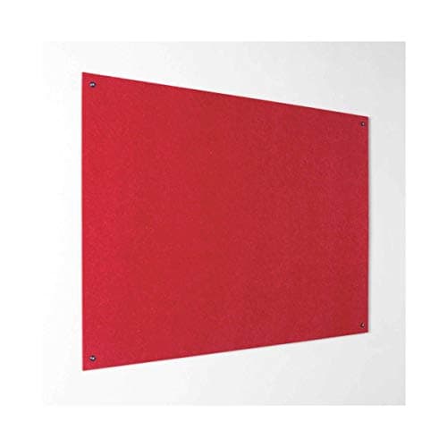Image of Metroplan Eco-Colour Frameless Flame Resistant Noticeboard 600 x 900mm - Color: Red