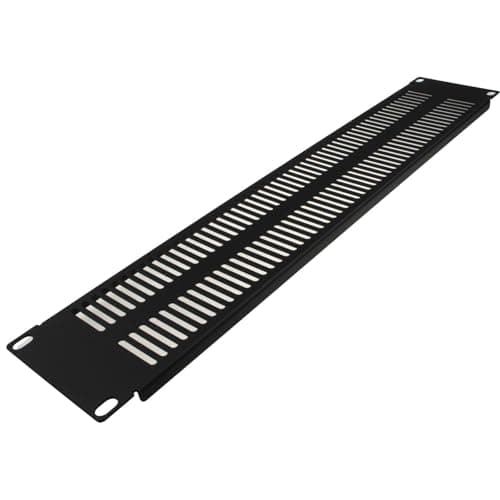 Image of kenable Blanking Plate Extra Vented 2U for Comms Data Cabinet Rack 19 inch Black