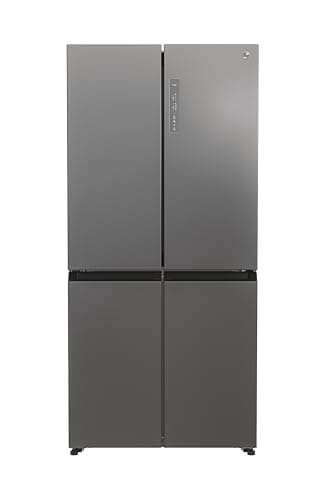 Image of Hoover H-FRIDGE 700 MAXI Freestanding American Fridge Freezer, 4 Doors, Total No Frost Technology, E Class, 467L Total Capacity, Smart Inverter Compressor, Gentle Silver, 83x65x182 cm - HHCR3818ENPL
