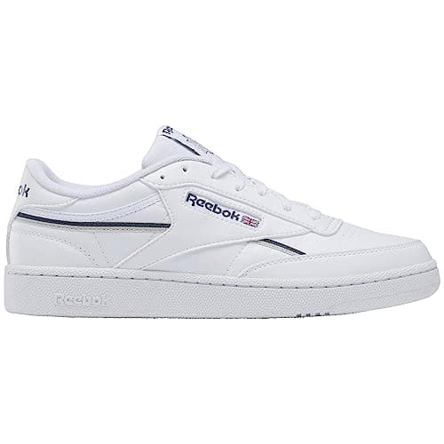 Image of Reebok Men Club C 85 Vegan Sneaker, FTWR White/Hoops Blue F23/Steely Fog F23, 4