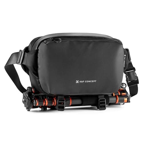 Image of K&F Concept Camera Sling Bag, Camera Bag for DSLR and Lenses, Single Shoulder Camera Case Crossbody Bag with Tripod Holder for SLR Canon Sony Nikon Drone