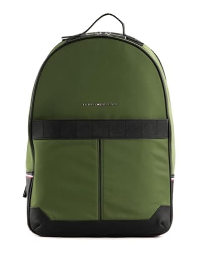 Image of Tommy Hilfiger Men TH Elevated Nylon Backpack Hand Luggage, Green (Mentor Green), One Size