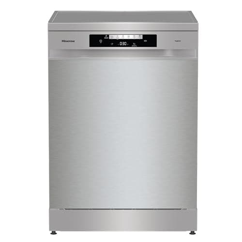 Image of Hisense 14 Place Settings Freestanding Standard Dishwasher, Stainless steel - D Rated, HS642D90XUK, 597 x 599 x 845 mm (L x W x H)