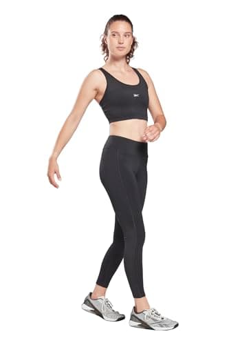 Image of Reebok Women's Workout Ready Mesh Leggings, Night Black, L/S