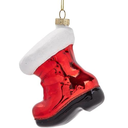 Image of Hanging Christmas Ornaments, 2025 Glass Blown Christmas Tree Ornaments, Christmas Boots Decor, Funny Gifts & Home Decor,（Christmas Boots）