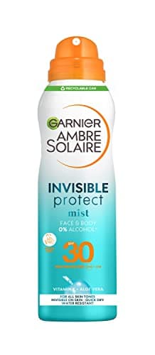 Image of Garnier Ambre Solaire Invisible Protect Mist Transparent Sun Cream Spray SPF30, 200ml