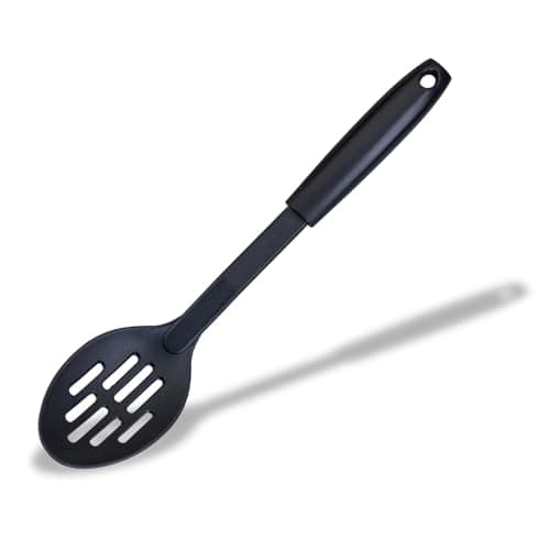 Image of Fackelmann INITIAL Slotted Spoon, Non-Stick Plastic Cookware Spatula, Heat-Resistant for Serving, Draining, Mixing & Stirring, Home & Professional, Large Scooping Cooking Spoon, 32cm