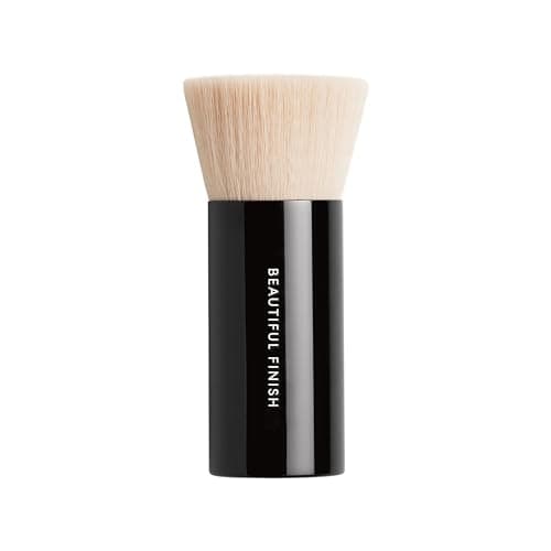 Image of bareMinerals Beautiful Finish Brush - Foundation Blending Brush, Holds Loose Powder Foundation, Build Coverage, Synthetic Fibers, Vegan