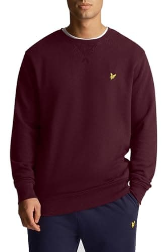 Image of Lyle & Scott Mid Layers Crew Neck Sweatshirt Z562 Burgundy, XXL