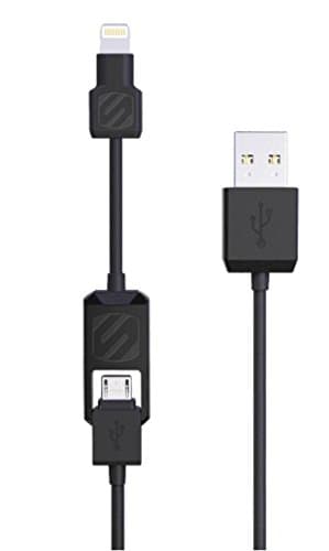 Image of Scosche Smart Strike Charge/Synchronization Lightning/USB Cable for Apple iPhone, iPod, iPad, Smartphone, Tablet - Black