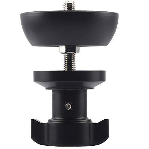 Image of Haoge 75mm Metal Half Ball Flat to Bowl Adapter Convert Video Bowl Tripod and Fluid Head with 3/8" Screws for Manfrotto 501/502/504