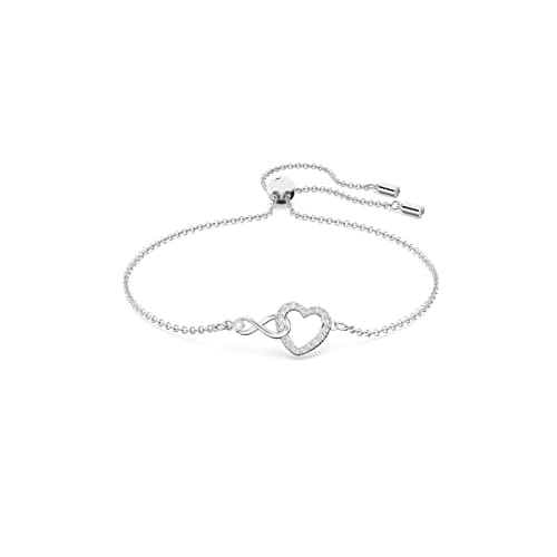 Image of Swarovski Womens Bangle, Crystals, Rhodium Plated, Zirconia / White, Medium