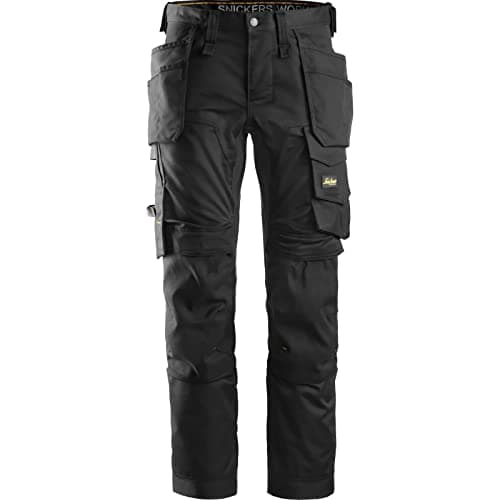 Image of Snickers 6241 AllroundWork Slim Fit Trousers Holster Pockets Black 36" 35"