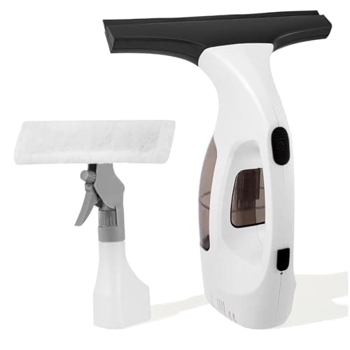 Image of Window Vac, Cordless Window Vacuum Cleaner, Rechargeable Window Cleaner with 500ML Water Tank & Spray Bottle, Streak-Free Cleaning, 30 Mins Working Time, Suitable for Windows, Tiles, Mirrors, Showers
