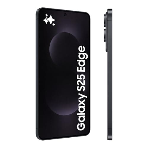 Image of Samsung Galaxy S25 Edge AI Smartphone, Galaxy AI, Android Smartphone, 12GB Memory, 512GB Storage, 200 MP Camera, Long Battery Life, Titanium JetBlack, 3 Year Samsung Extended Warranty (UK Version)