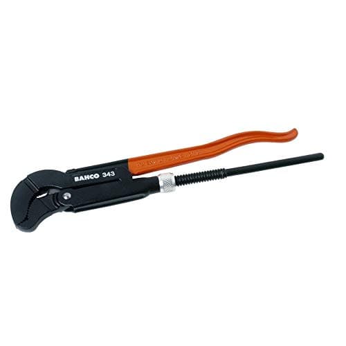 Image of Bahco 343 "Swedish Model" Combination Pipe Wrench, Black/Orange, 420 mm
