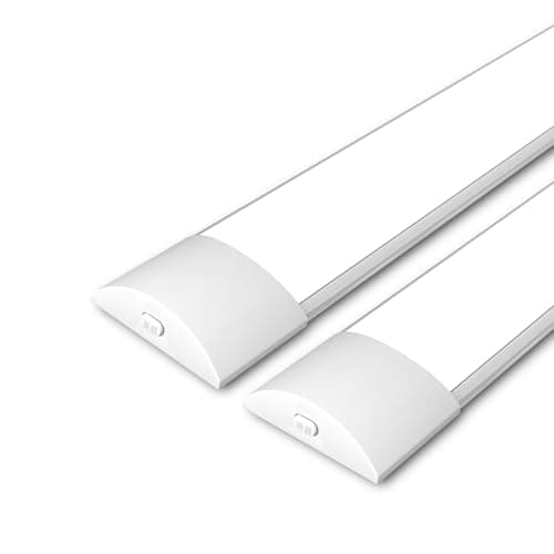 Image of Paul Russells LED Batten Light 180cm, 60W 7200lm, 3000K/4000K/6500K Colour Changeable, 6ft LED Tube Lights for Kitchen Office Garage Home Lighting, Ceiling Fluorescent Strip Light Replacement, 2 Packs