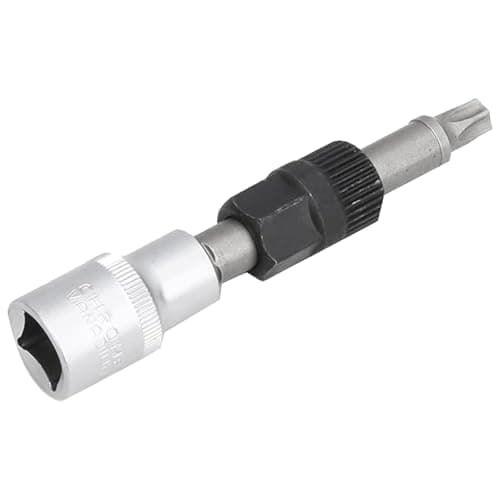 Image of Crumye T50 Alternator Pulley Socket Drill Bit, 33 Teeth Spline Socket, Puller Remover Tool for Alternator Pulley Central Bolt Extractor