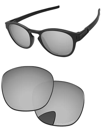 Image of PapaViva Replacement Lenses for Oakley Latch OO9265 Chrome Silver - Polarized