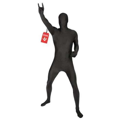 Image of Morphsuit Full Body Costume - Black, XXL | Original Bodysuit for Adults & Kids | Super Stretch Suit Great for DIY Party Outfit | Halloween, Cosplay, Fancy Dress | For Men & Women