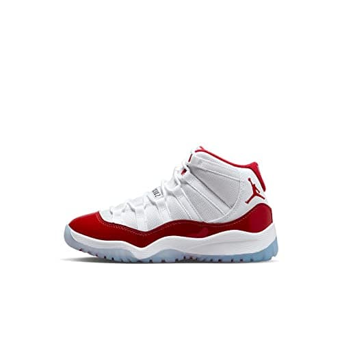 Image of Air Jordan 11 Retro Little Kids' Shoes, White/Varsity Red/Black, 3 Little Kid