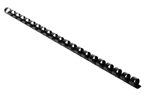 Image of Exacompta - Ref 75301E - Binding Combs - 10mm Thick, 21 Rings, Suitable for A4 Documents, Holds Approx. 40-65 Sheets, Made from PVC Material - Black (Pack of 100)