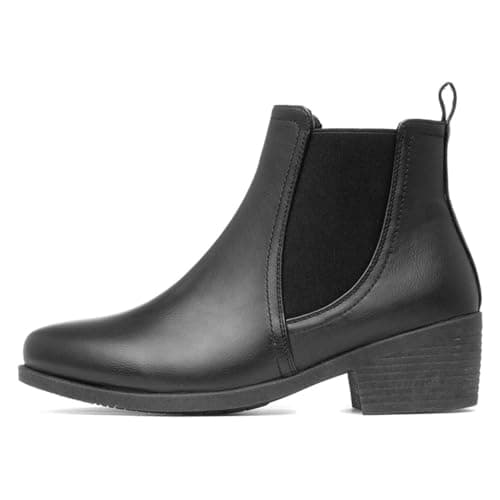 Image of Lilley Women's Black Heeled Chelsea Boot - Size 6 UK - Black