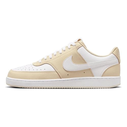 Image of Nike Men's Court Vision LO Sneaker, Lt Khaki/White, 8