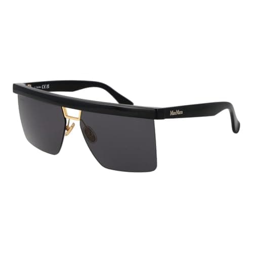 Image of Max Mara FLAT1 Sunglasses, shiny black, UK M
