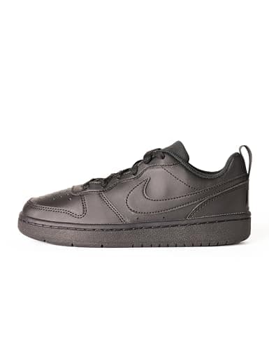 Image of NIKE Unisex Kids Court Borough Low Recraft (Gs) Sneaker, Black, 6 UK
