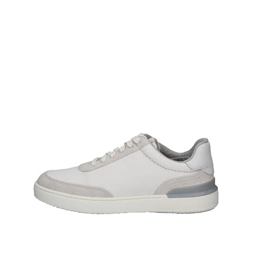 Image of Clarks Men's Courtlite Tor Basketball, White Canvas, 9.5 UK