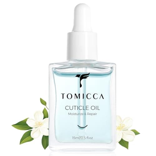 Image of TOMICCA Nail Cuticle Oil for Dry Brittle Nails | Vitamin E, Olive Oil & Squalane Blend | Repair Cracked Cuticles & Strengthen Nails | Non-Greasy 15ml