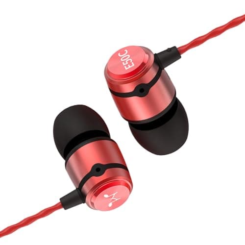 Image of Soundmagic E50C Professional Sound Isolating Earphones, In-Ear Monitors, Wired Earbuds Headphones, HiFi Stereo,3.5mm Jack, With Mic, Red
