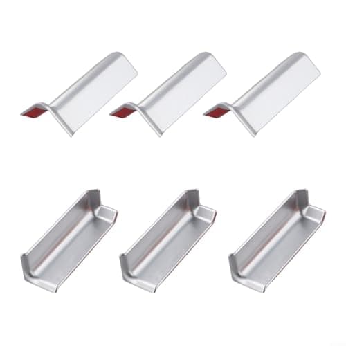 Image of NINMORTH ABS Baseboard Corner Connectors 10cm Wall Base, 3 Internal 3 External Self- Trim, Finish(L Silver)