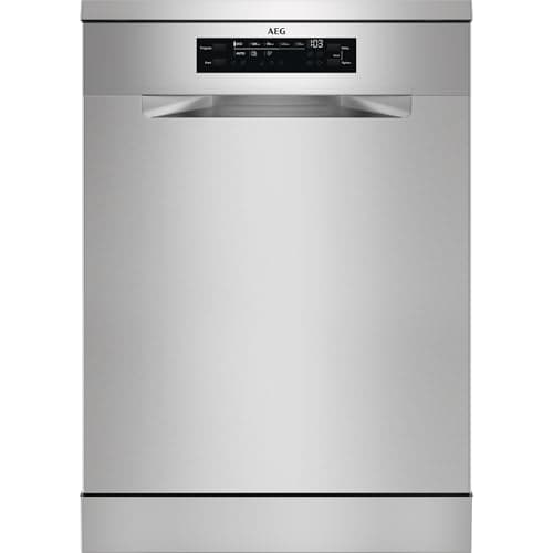 Image of AEG 6000 Series Freestanding Dishwasher FFB74917ZM, 14 settings, 60cm, Airdry and SatelliteClean Technology, GlassCare, Delay Start, XtraPower, Adjustable Basket, dB44, 850x598x622mm, Grey, Class C