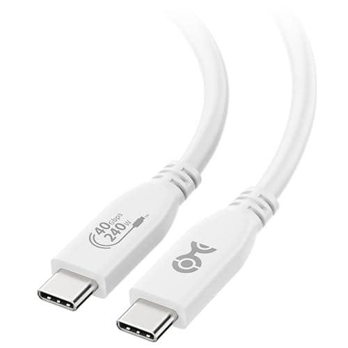 Image of Cable Matters [USB-IF Certified] USB4 Cable 1 m with 40Gbps Data, 8K Video, 240W Charging, White, Compatible with Thunderbolt 4 & 3, USB C for iPhone 15 Pro Max Plus, MacBook, DELL XPS, Surface Pro