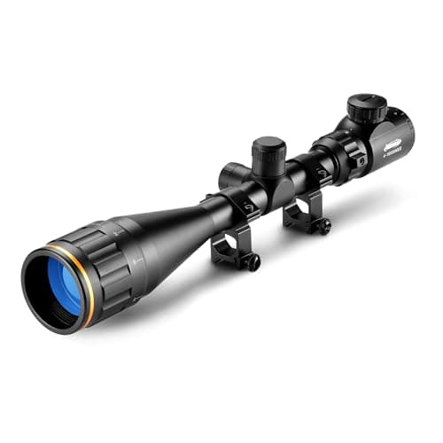 Image of AOMEKIE Rifle Scope 4-16X50 AOEG Red/Green Illuminated Rapid Range Reticle Airsoft Red Dot Sight Scope with 22mm Picatinny Rail Mount and Covers for Hunting Crossbow